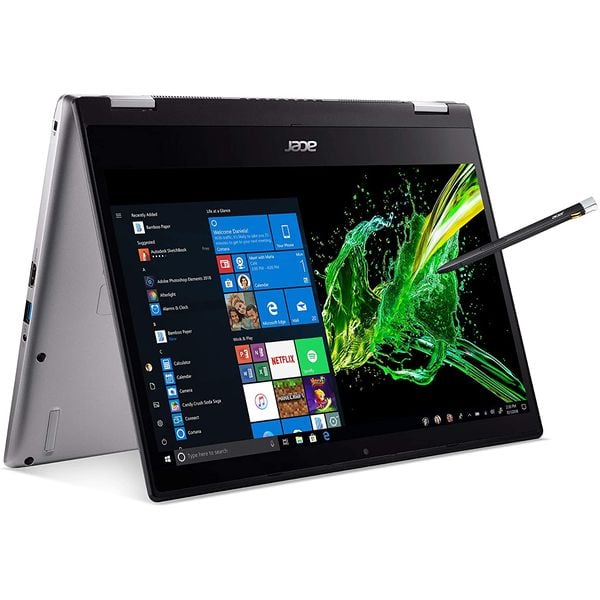 Acer Spin 3 2-in-1 Laptop - Core i5 2.4GHz 8GB 512GB Win10 13.3inch WQXGA Silver English/Arabic Keyboard Acer Spin 3 2-in-1 Laptop - Core i5 2.4GHz 8GB 512GB Win10 13.3inch WQXGA Silver English/Arabic Keyboard