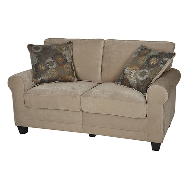 Copenhagen Collection 61 inch Marzipan Tan Loveseat in Beige Color