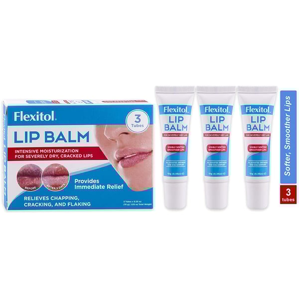 Flexitol Lip Balm 10g (3 Pack) - Pcs