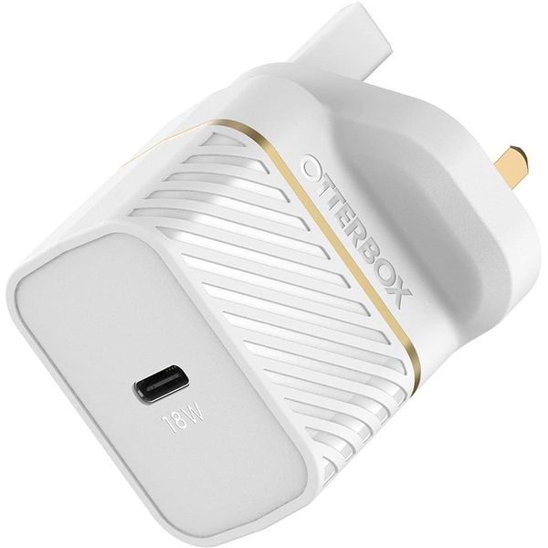 Otterbox Wall Charger with USB Type-C To Lightning Cable 1m White
