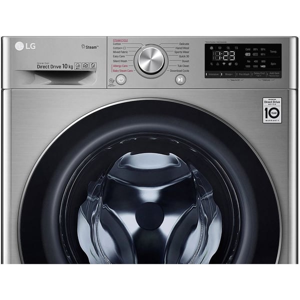 LG Front Load Washer 10 kg F4V5RYP2T, AI DD™, Steam+™, Bigger Capacity LG Front Load Washer 10 kg F4V5RYP2T, AI DD™, Steam+™, Bigger Capacity