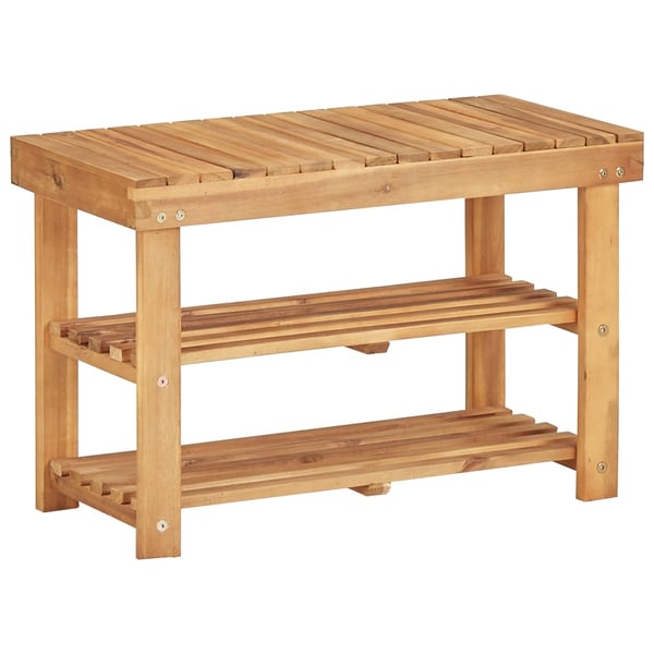 vidaXL Shoe Rack 70x32x46 cm Solid Acacia Wood vidaXL Shoe Rack 70x32x46 cm Solid Acacia Wood