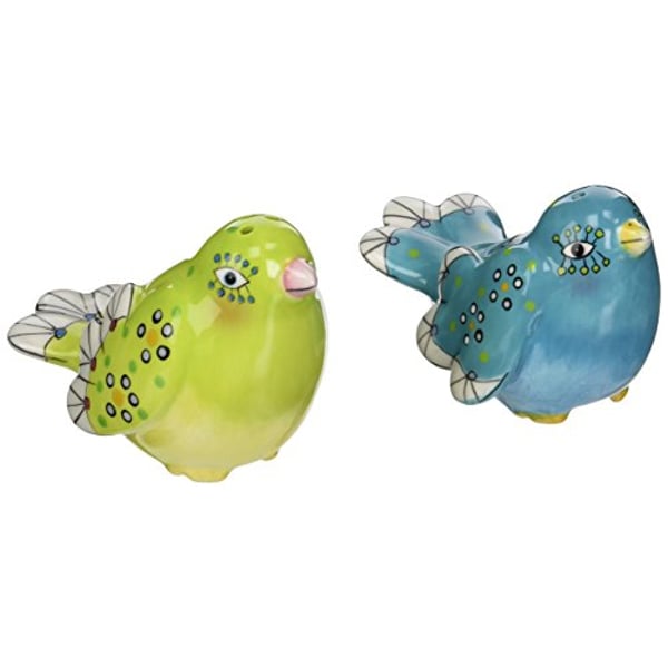 Appletree Design Birds Of Fancy Salt And Pepper Set, 2-1/8-Inch, 2-3/8-Inch