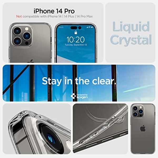 Spigen Liquid Crystal designed for iPhone 14 Pro case cover - Crystal Clear Spigen Liquid Crystal designed for iPhone 14 Pro case cover - Crystal Clear