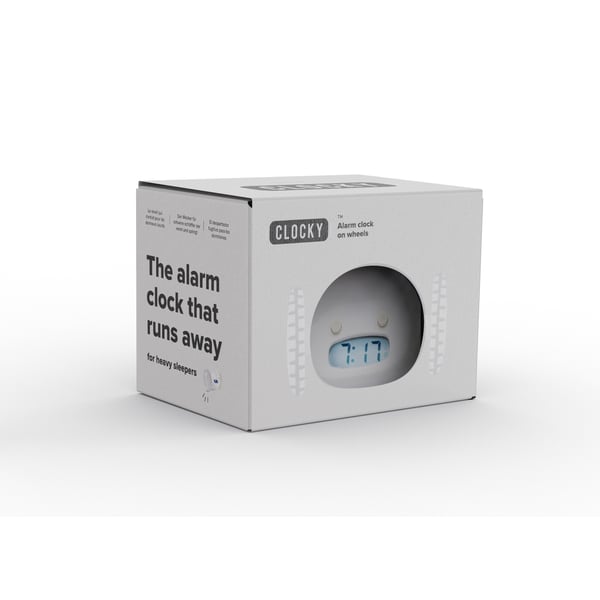 Buy Clocky alarm clock on wheels White Online in UAE Sharaf DG