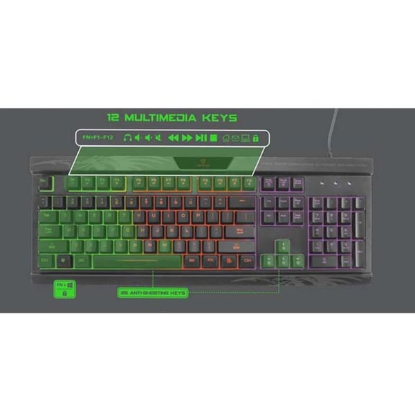 Vertux Amber Gaming Keyboard Black Vertux Amber Gaming Keyboard Black