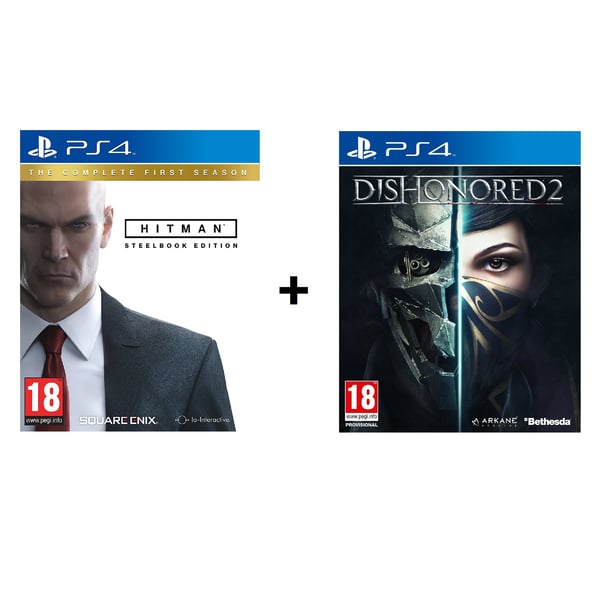PS4 Hitman: The Complete First Season Steelbook Edition Game + PS4 Dishonored 2 Game