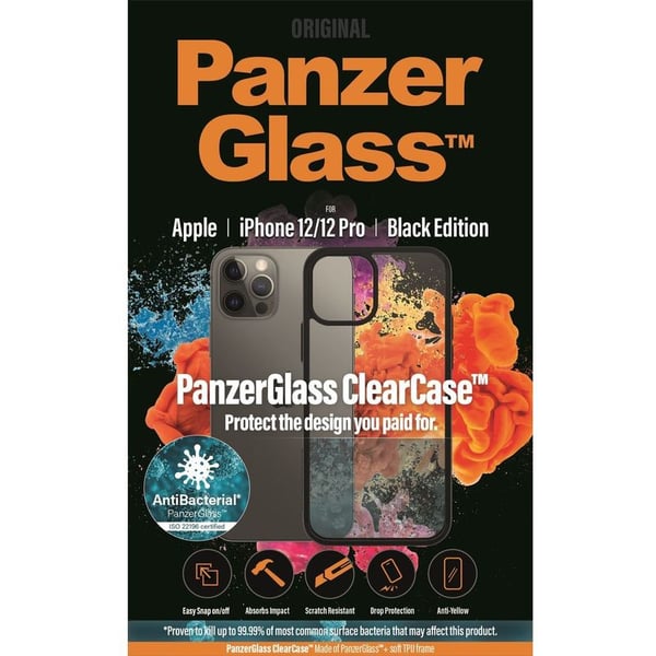Panzerglass Clear Case with Black Frame iPhone 12 Pro Panzerglass Clear Case with Black Frame iPhone 12 Pro