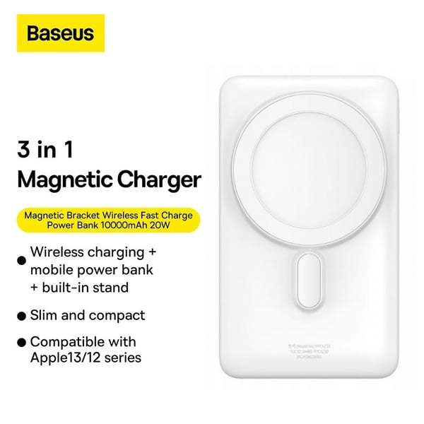 Baseus 10000mAh Power Bank 20W Magnetic Wireless Charger Phone Quick Charging External Battery Pack Phone Holder Stand Baseus 10000mAh Power Bank 20W Magnetic Wireless Charger Phone Quick Charging External Battery Pack Phone Holder Stand