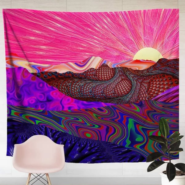 Deals for less - Wall Tapestry Home Decor, Colorful Mountain Design.