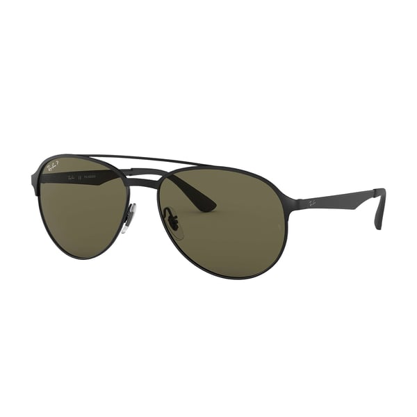 RayBan RB3606-186/9A-59 Black Metal Polarized Unisex Sunglasses