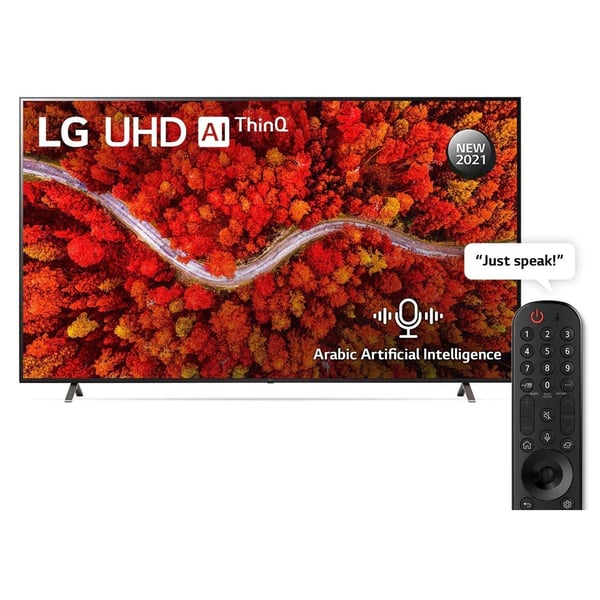 LG UHD 75 Inch UP80 Series Cinema Screen Design 4K Active HDR webOS Smart with ThinQ AI