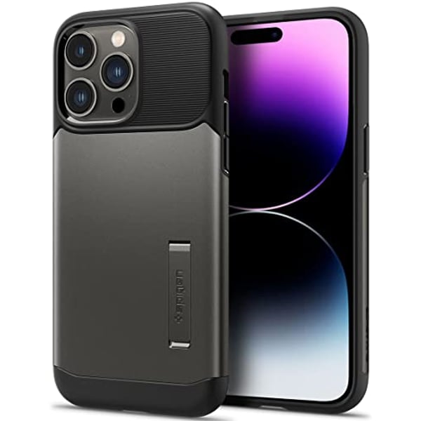 Spigen Slim Armor designed for iPhone 14 Pro Max case cover (2022) - Gunmetal Spigen Slim Armor designed for iPhone 14 Pro Max case cover (2022) - Gunmetal