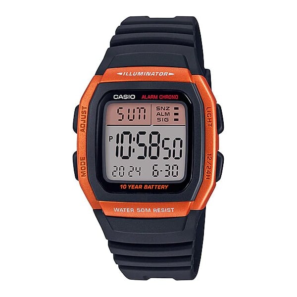 Casio Black Resin Unisex Watch W-96H-4A2VDF Casio Black Resin Unisex Watch W-96H-4A2VDF