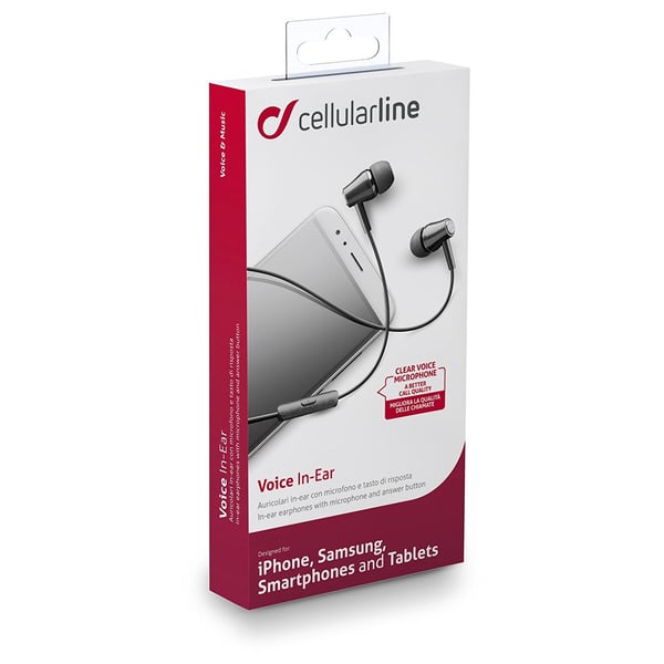 Cellular Line Wired In Ear Headset Black