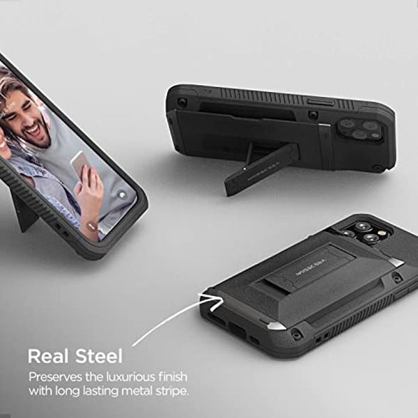 Vrs Design Damda Glide Hybrid Sandstone Designed For Iphone 11 Pro Case Cover Wallet [semi Automatic] Slider Credit Card Holder Slot [3-4 Cards] & Kickstand - Sand Stone