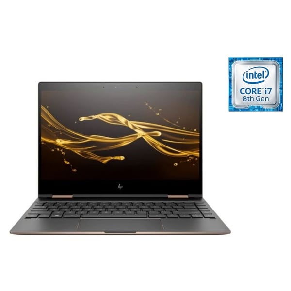 HP Spectre x360 13-AE011NE Convertible Touch Laptop - Core i7 1.8GHz 16GB 1TB Shared Win10 13.3inch 4K Dark Ash Silver