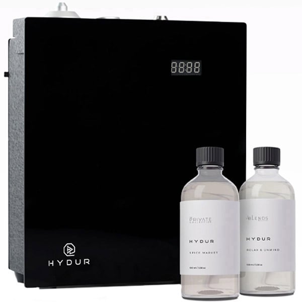 Hydur Grandi Square Diffuser SA100C-BLK-CC + 2 x 100 ml Cities Collection Scent Oil