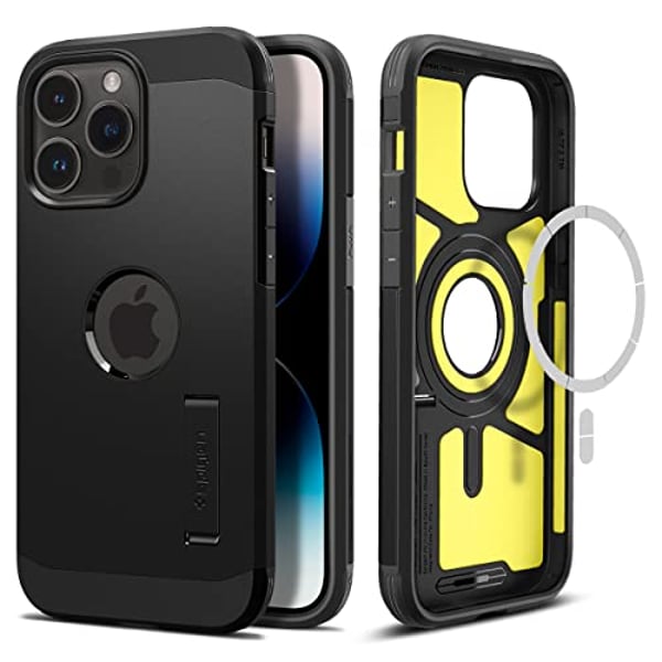 Spigen Tough Armor (MagFit) compatible with MagSafe designed for iPhone 14 PRO case cover (2022) - Black Spigen Tough Armor (MagFit) compatible with MagSafe designed for iPhone 14 PRO case cover (2022) - Black