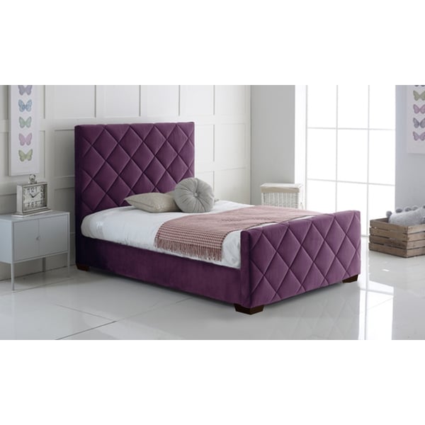 Queen velvet bed outlet frame