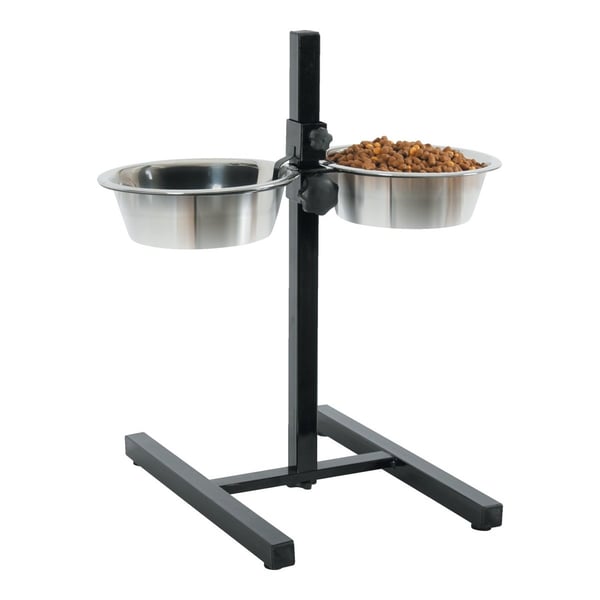 Buy Zolux Adjustable Stand with Stainless Steel Dog Bowls 1.5L Online
