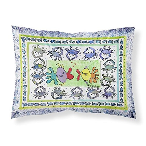 Caroline's Treasures 8073Pillowcase Kissing Fish Moisture Wicking Fabric Standard Pillowcase, Standard, Multicolor Caroline's Treasures 8073Pillowcase Kissing Fish Moisture Wicking Fabric Standard Pillowcase, Standard, Multicolor