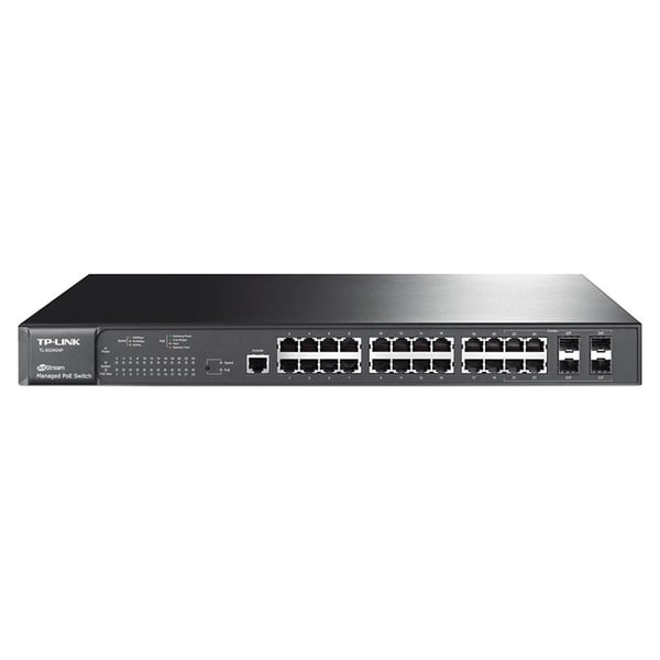 TPLink JetStream 24-Port Gigabit L2 Managed PoE+L2 ManagedSwitch With 4 Combo SFP Slots (TL-SG3424P) TPLink JetStream 24-Port Gigabit L2 Managed PoE+L2 ManagedSwitch With 4 Combo SFP Slots (TL-SG3424P)