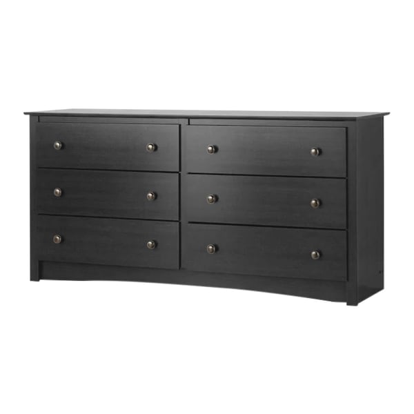 Asghar Furniture - Contemporary 6-drawer Dresser - Black