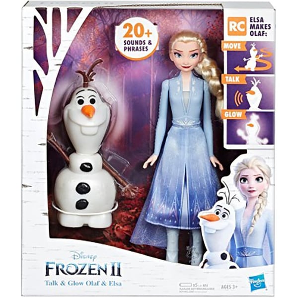 disney frozen 2 talk and glow olaf and elsa dolls