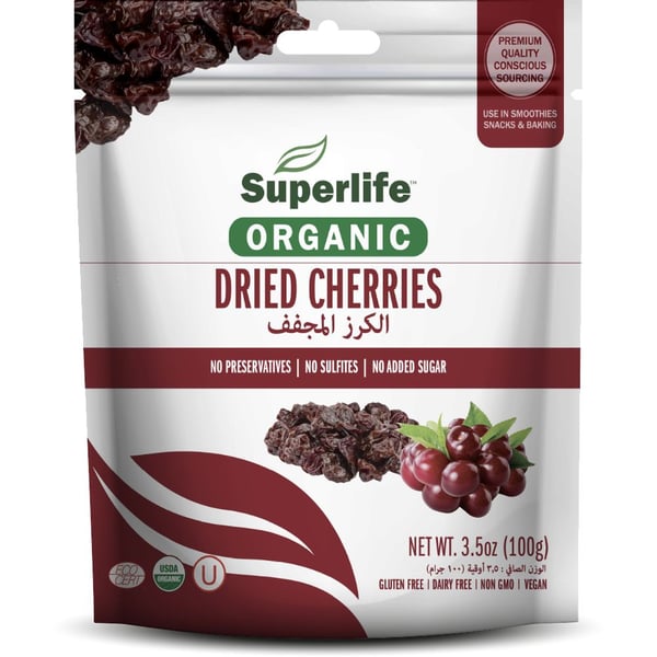 Buy Superlife Dried Cherries 100g Online in UAE Sharaf DG