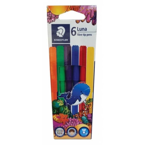 Staedtler Luna Fibre-tipped Pen Pack Of 6 Colors (327-lwp06)