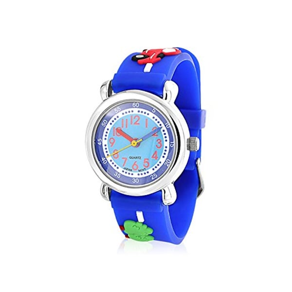Bling Jewelry Sports Car Vehicle Truck Road Waterproof Wrist Watch Time Teacher Quartz 3D Cartoon Blue Silicone Wristband Round Dial