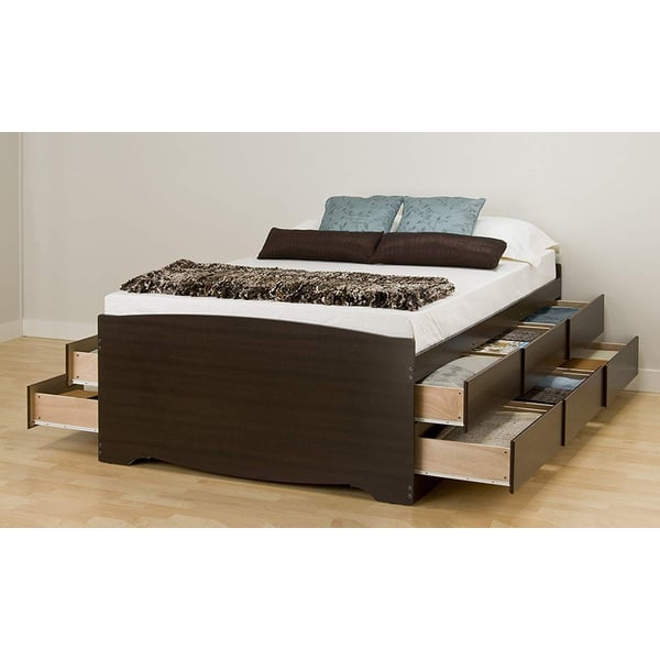 Chelsea Cherry King Mate Platform Storage Bed Super King Bed without Mattress Black
