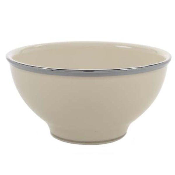 Lenox Solitaire Rice Bowl, White, Platinum