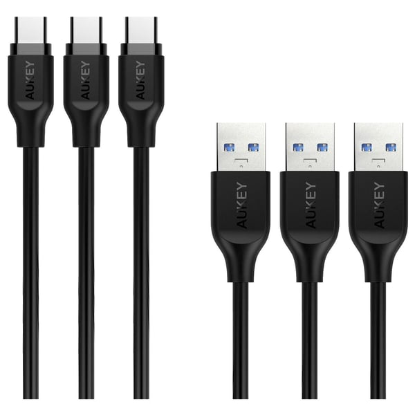Aukey CB-CMD3 USBC Cable 1M Black X 3 Pack Aukey CB-CMD3 USBC Cable 1M Black X 3 Pack