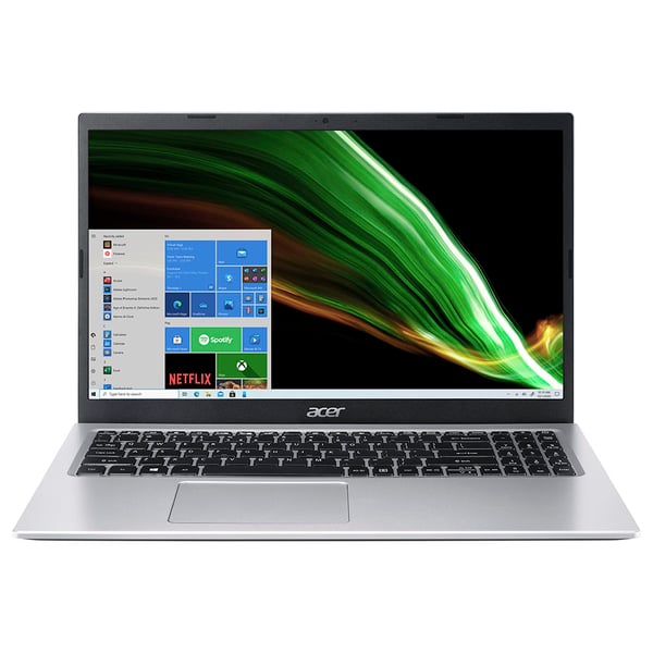Acer Aspire 3 A315-58 Laptop - 11th Gen / Intel Core i3-1115G4 / 15.6inch FHD / 256GB SSD / 4GB RAM / Shared Graphics / Windows 11 Home / English & Arabic Keyboard / Pure Silver / Middle East Version - [NX.AT0EM.004]