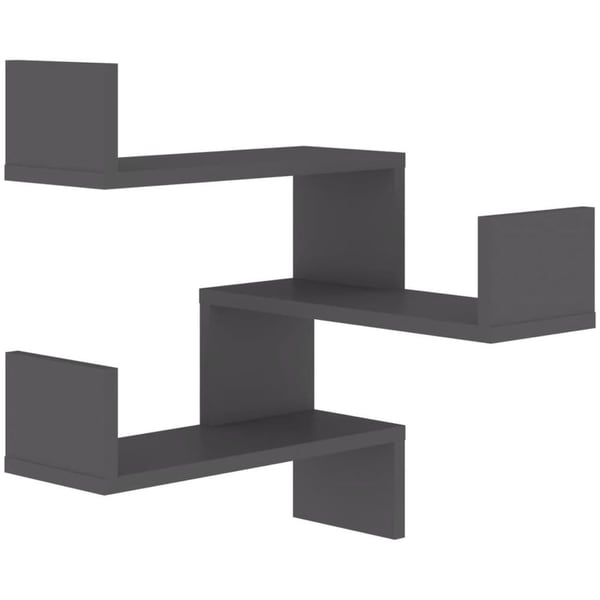 Vidaxl Wall Corner Shelf Grey 40x40x50 Cm Chipboard