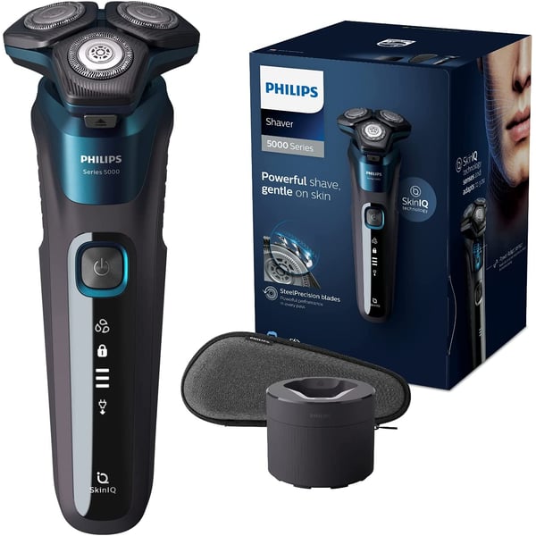 Philips Shaver Series 5000 With Advanced Skiniq, Wet & Dry Men's Electric Shaver With Integrated Pop-up Trimmer & Quick Clean Pod, 60 Mins Run Time - S5579/71 Philips Shaver Series 5000 With Advanced Skiniq, Wet & Dry Men's Electric Shaver With Integrated Pop-up Trimmer & Quick Clean Pod, 60 Mins Run Time - S5579/71