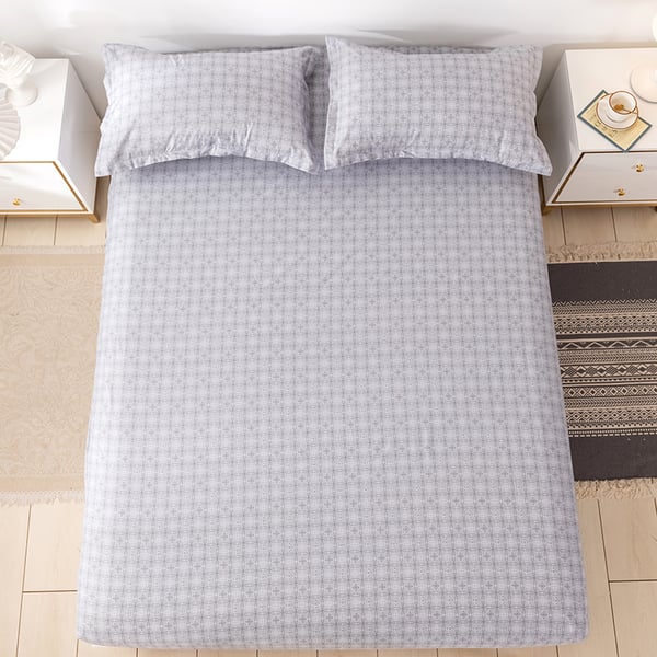 Buy RISHAHOME 3 Piece Fitted Bedsheet Set Double Size Bali Hai (150×