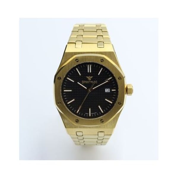 Spectrum Challenger Stainless Steel Men's Gold Watch - 12566M-2