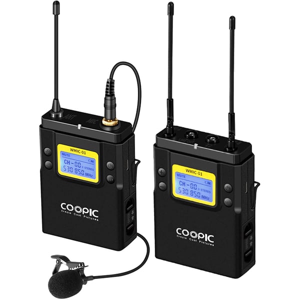 Coopic Uhf Dual-channel Wireless Microphone R1 Receiver And T1 Transmitters System Is Intended For Dslr Video And Field Recording Applications Coopic Uhf Dual-channel Wireless Microphone R1 Receiver And T1 Transmitters System Is Intended For Dslr Video And Field Recording Applications