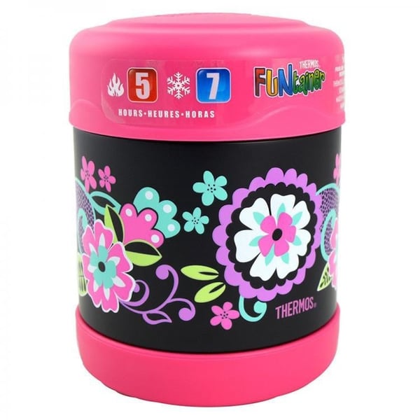 Buy Thermos Funtainer Stainless Steel Food Jar 290 ml Black Floral