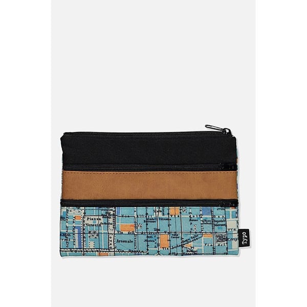 TYPO Double Archer Pencil Case-Street Map Combo TYPO Double Archer Pencil Case-Street Map Combo
