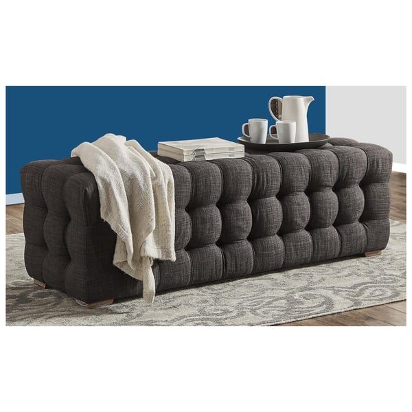 Charcoal ottoman on sale