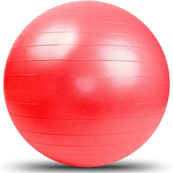 ULTIMAX Yoga Ball Exercise Fitness Heavy Duty Anti-Burst Stability Ball for Fitness Gym Yoga Pilates Birthing Pregnancy Physical Therapy with Quick Pump (85 cm- Red)