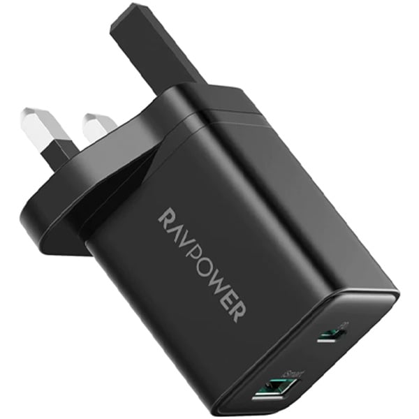 Ravpower 30W 2 Port Wall Charger Black Ravpower 30W 2 Port Wall Charger Black