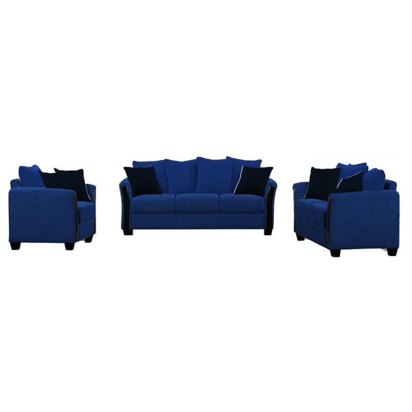 Galaxy Design Euro 3+2+1 Seater Sofa Set Blue