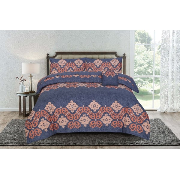 Kassino Bed Sheet Single 2pcs Set Fabbr Grey Copper