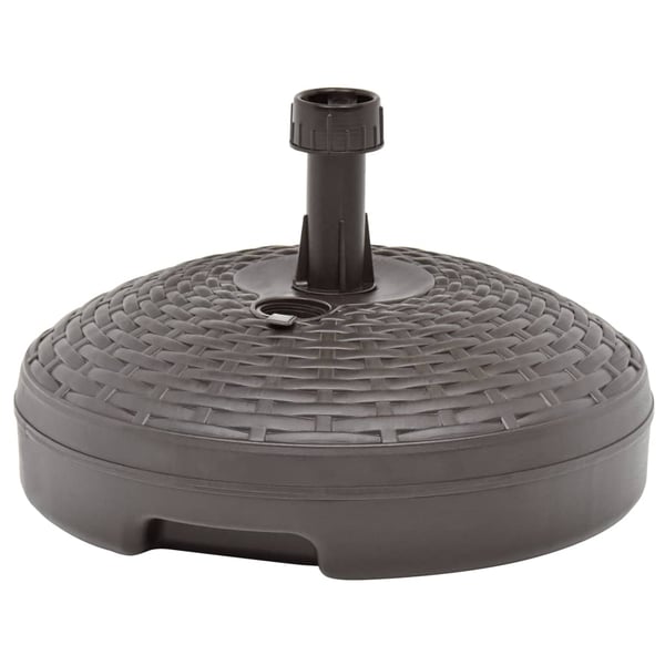 vidaXL Umbrella Base Sand/Water Filled 20 L Brown Plastic Rattan vidaXL Umbrella Base Sand/Water Filled 20 L Brown Plastic Rattan