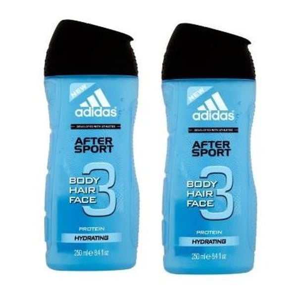 Adidas After Sport Shower Gel 250ml Pack 0f 2